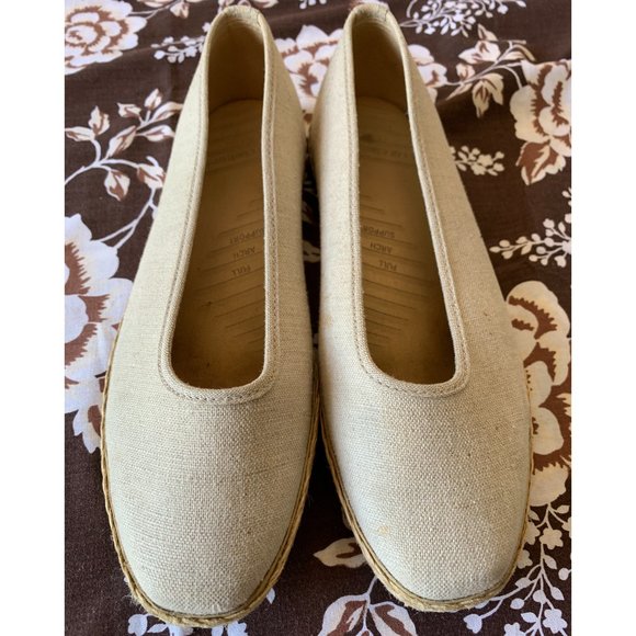 Shoes | Vintage Liz Claiborne Canvas Flats, Natural & Jute Colour | 9M - Picture 2 of 13